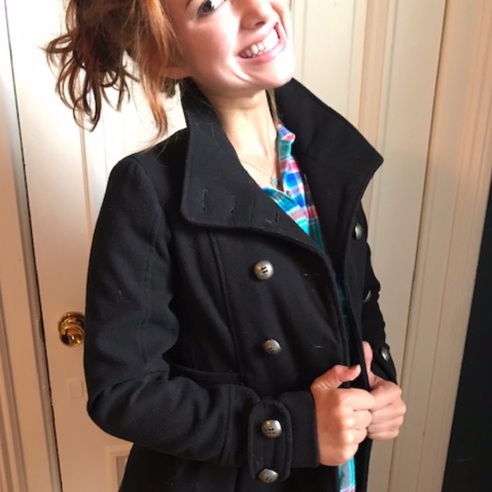 Hydraulic Short Black Winter Coat
